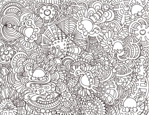 Turtle Sweet Symphony Doodle Coloring Page